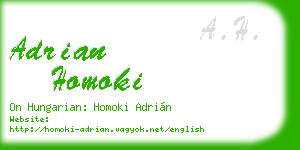 adrian homoki business card